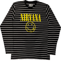 Nirvana : Yellow happy face striped