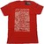 Joy Division : Unknown pleasures white on red - T-paita